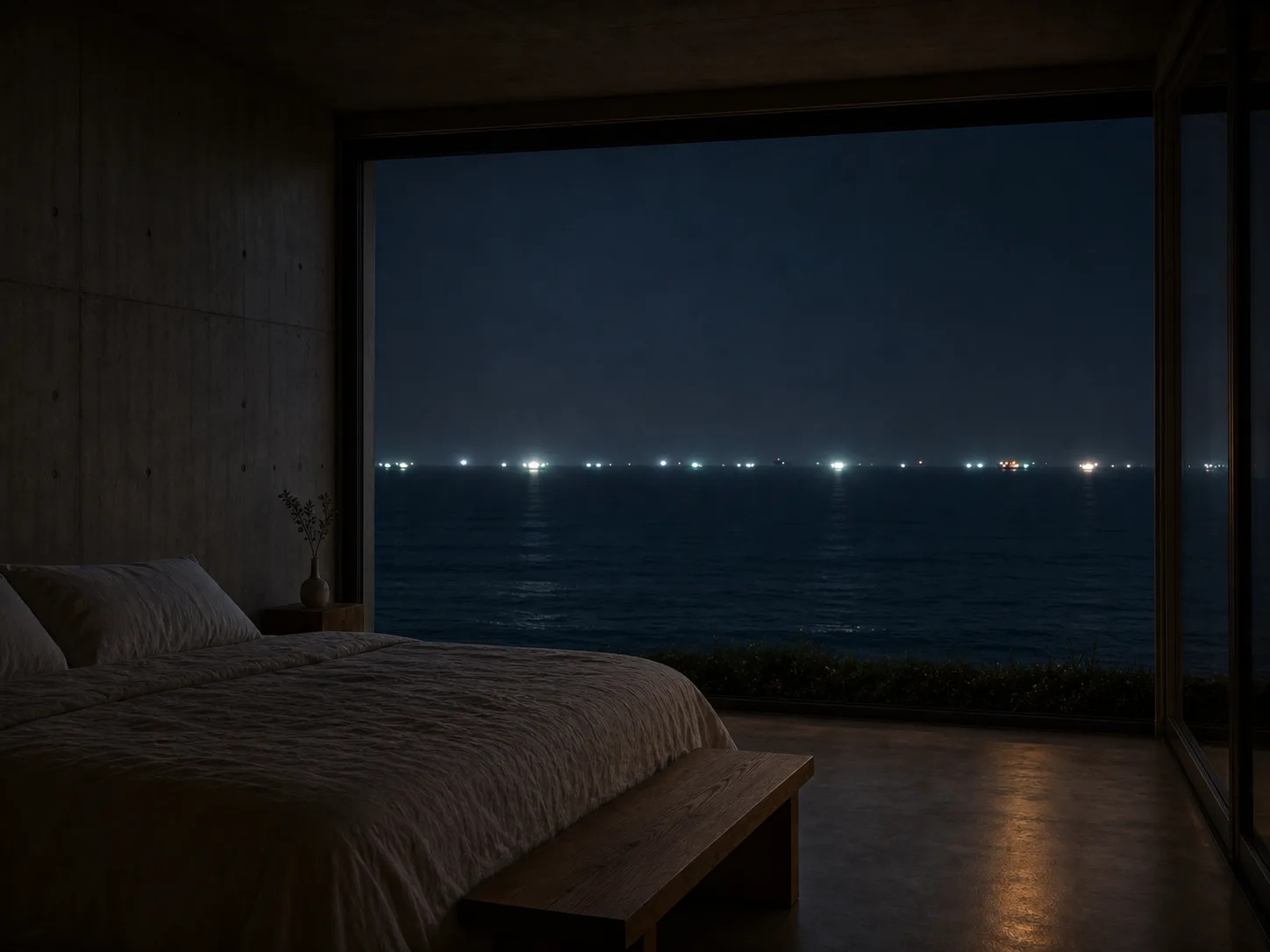 夜:海上漁火